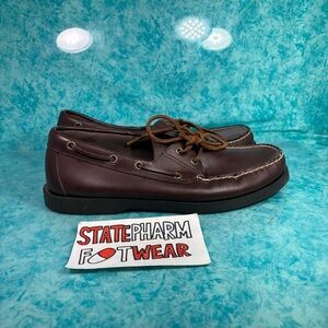 Polo Sport Ralph Lauren Men’s Brown Low Top Casual Leather Boat Shoes Size 11
